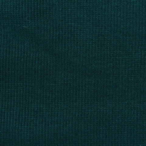 Cotton Viscose Stretch Rib Knit Fabric, 240 gsm, 110 cm — Green