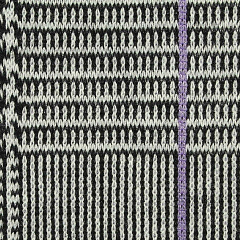 Black Plaid Jacquard, Poly-Viscose, 380 gsm