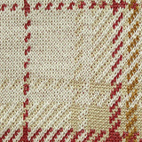 Beige Plaid Jacquard, Poly-Viscose — texture