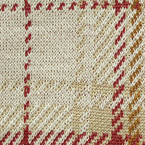 Beige Plaid Jacquard, Poly-Viscose, 266 gsm