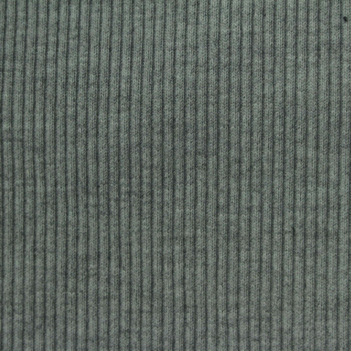 Grey-Green Heather Rib Knit, Polyester, 650 gsm