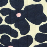 Navy Floral Jacquard, Cotton-Poly