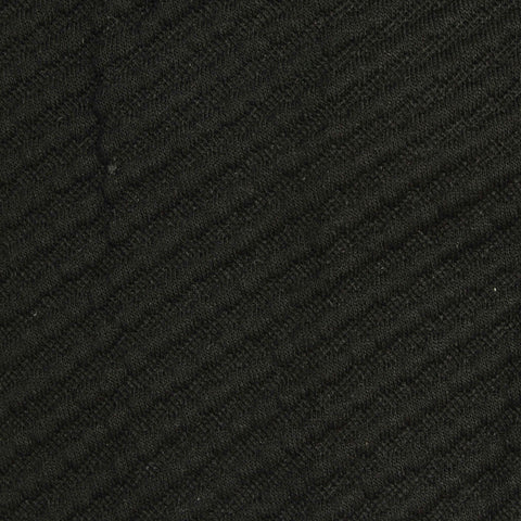 Jacquard Polyester Viscose Stretch Knit Fabric, 390 gsm, 166 cm — Black