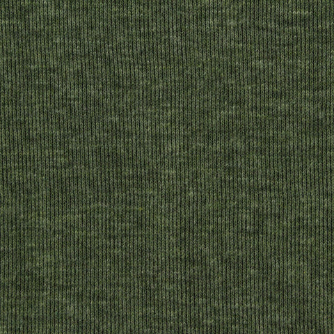 Green Heather Scuba Knit, Cotton-Poly, 268 gsm