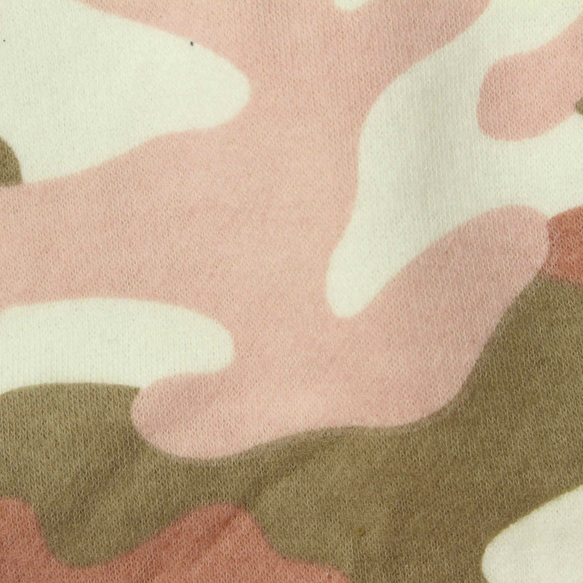 Cream Camo French Terry, Cotton-Poly