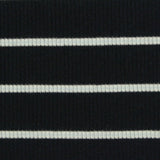Black Horizontal-Stripe Rib Knit, Viscose