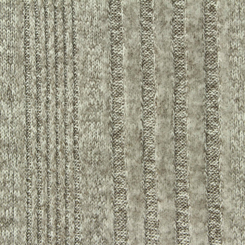 Heather Polyester Stretch Rib Knit Fabric, 180 gsm, 168 cm — Grey
