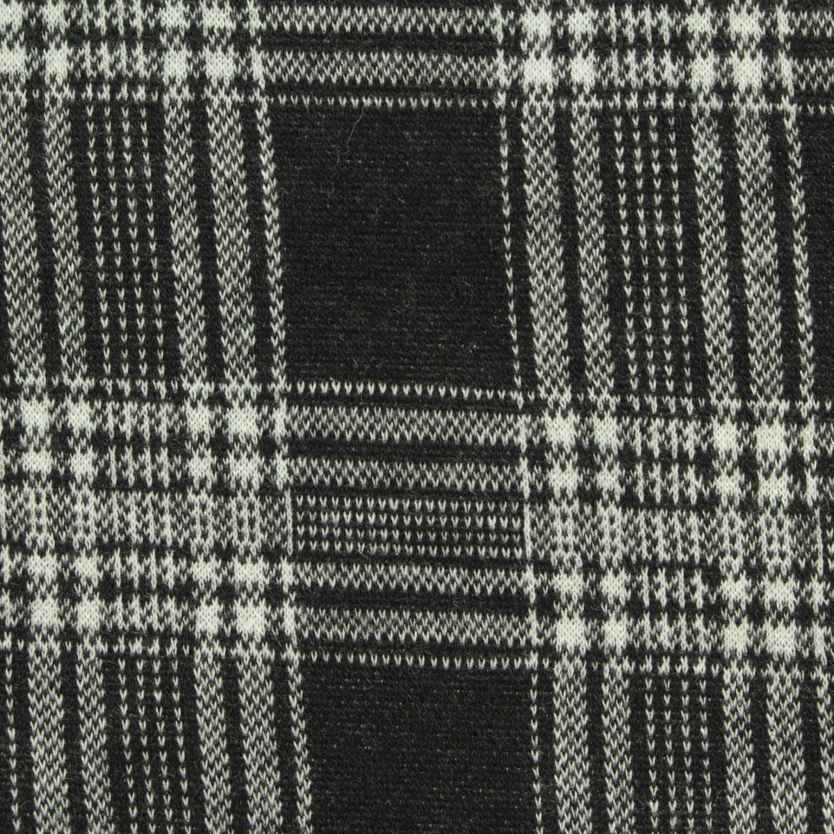 Black Plaid Jacquard, Polyester, 265 gsm