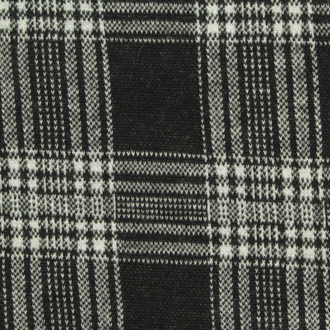 Black Plaid Jacquard, Polyester, 265 gsm