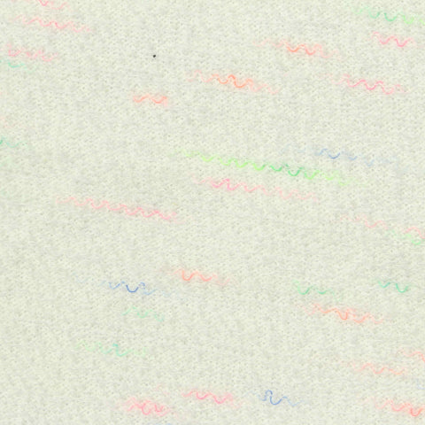 Pastel Pink Wavy-Line French Terry, Cotton-Poly