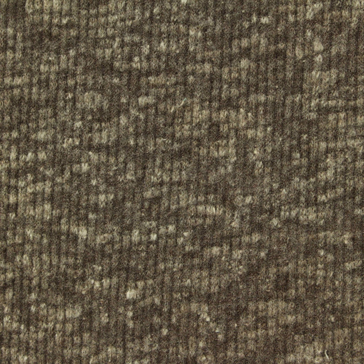 Brown Marl Rib Knit, Polyester, 210 gsm