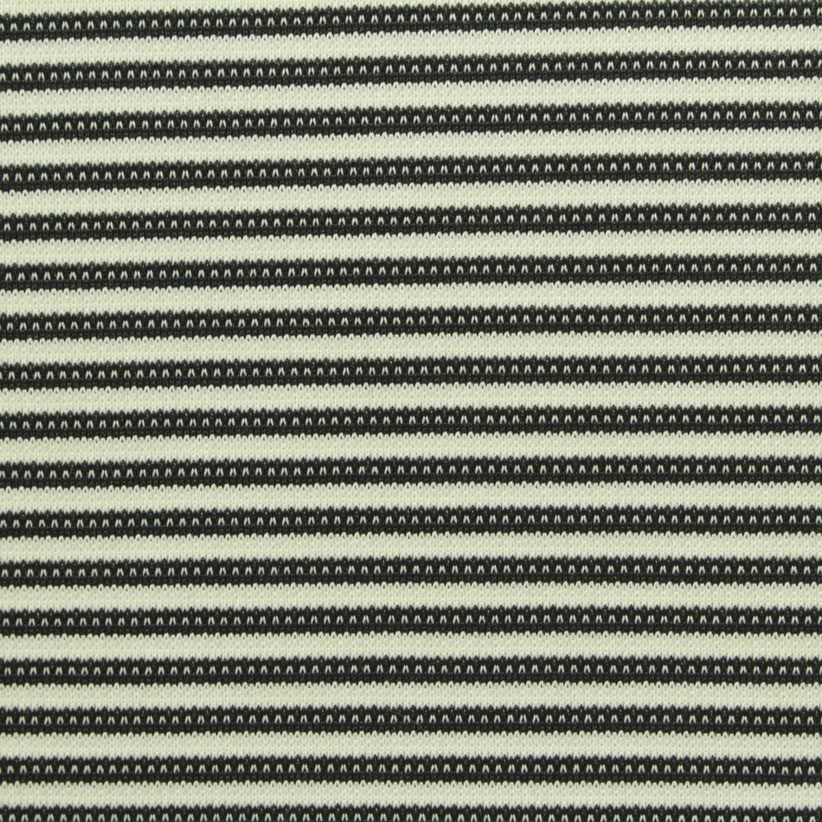 Black Horizontal-Stripe Knit, Polyester, 430 gsm