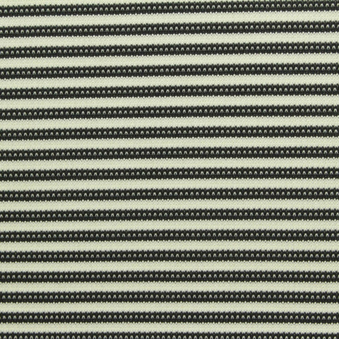 Black Horizontal-Stripe Knit, Polyester, 430 gsm