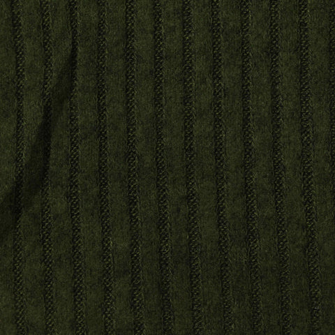 Brushed Viscose Polyester Stretch Chunky Knit Fabric, 190 gsm — Green
