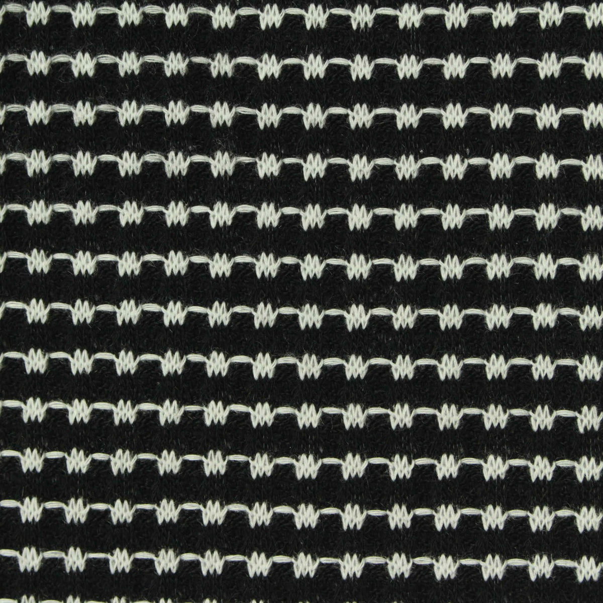 Jacquard Viscose Polyester Stretch Waffle Knit Fabric, 210 gsm, 160 cm — Black