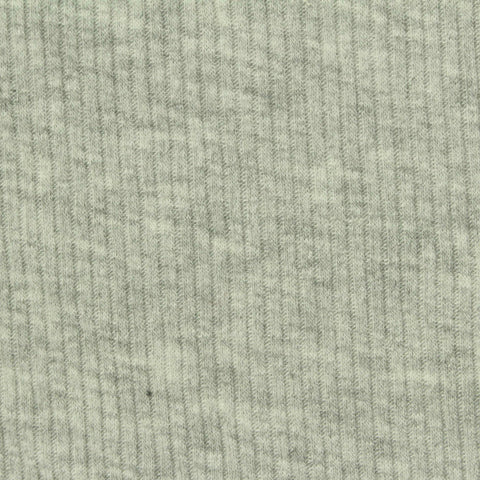 Light Grey Marl Rib Knit, 188 gsm
