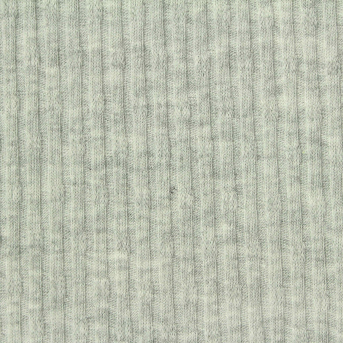 Grey Heather Rib Knit, Cotton-Poly, 170 gsm