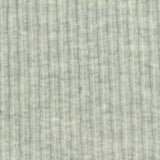 Grey Heather Rib Knit, Cotton-Poly