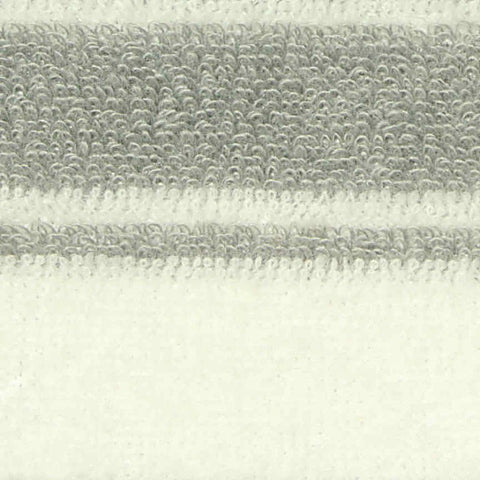 Grey Horizontal-Stripe French Terry, Poly-Cotton, 210 gsm