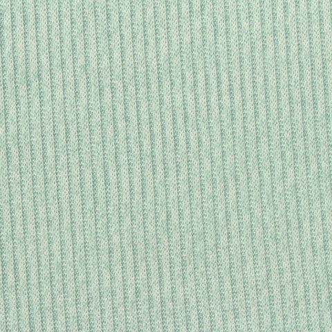 Brushed Polyester Viscose Stretch Rib Knit Fabric, 210 gsm, 160 cm — Green