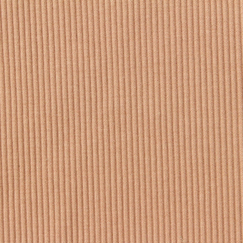 Cotton Polyester Stretch Rib Knit Fabric, 440 gsm, 117 cm — Beige