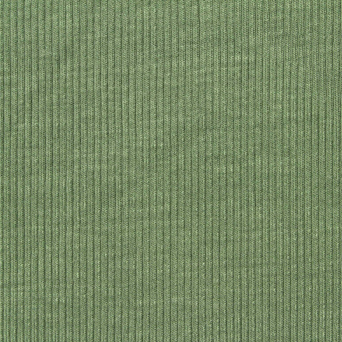 Viscose Stretch Rib Knit Fabric, 285 gsm, 130 cm — Green
