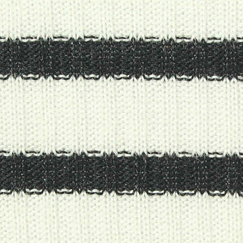 Dark Grey Stripes Rib Knit, Poly-Viscose, 215 gsm