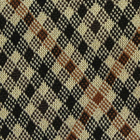 Cream Argyle Jacquard, Poly-Viscose