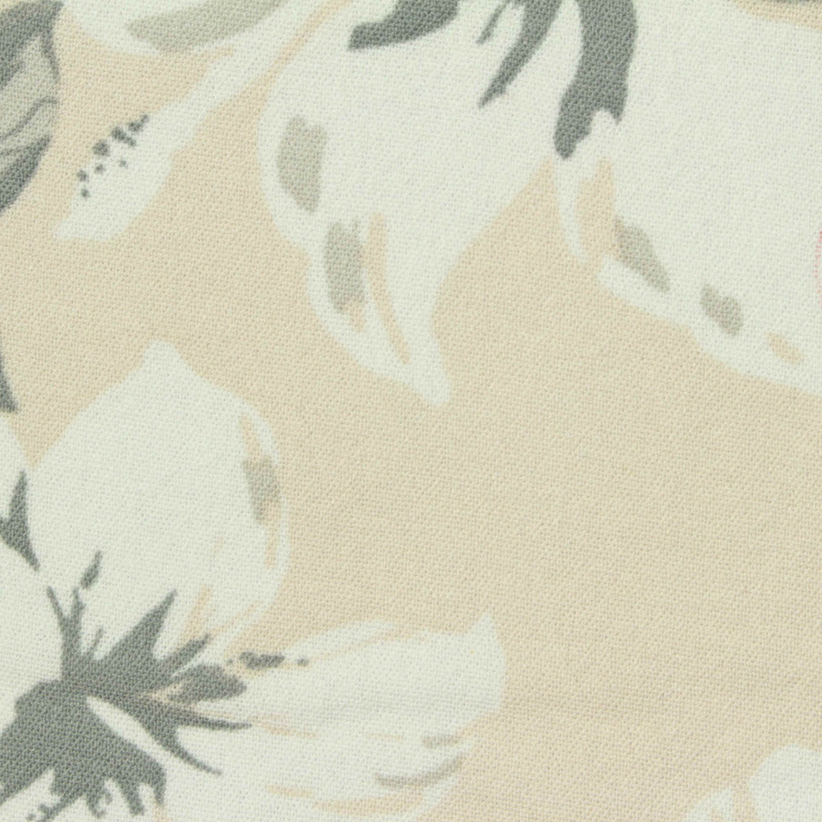 White Floral Crepe, Polyester, 160 gsm, 150 cm