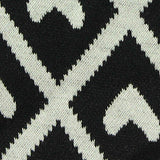 Black Geometric Jacquard, Poly-Viscose — texture