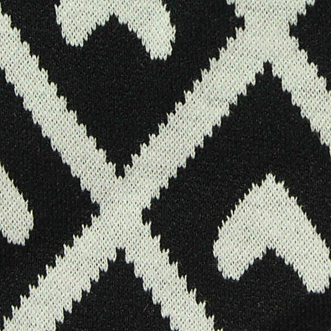 Black Geometric Jacquard, Poly-Viscose, 370 gsm