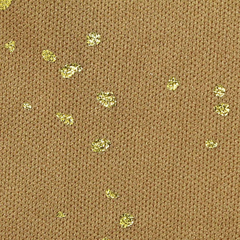 Gold Glitter Jersey Knit, Polyester