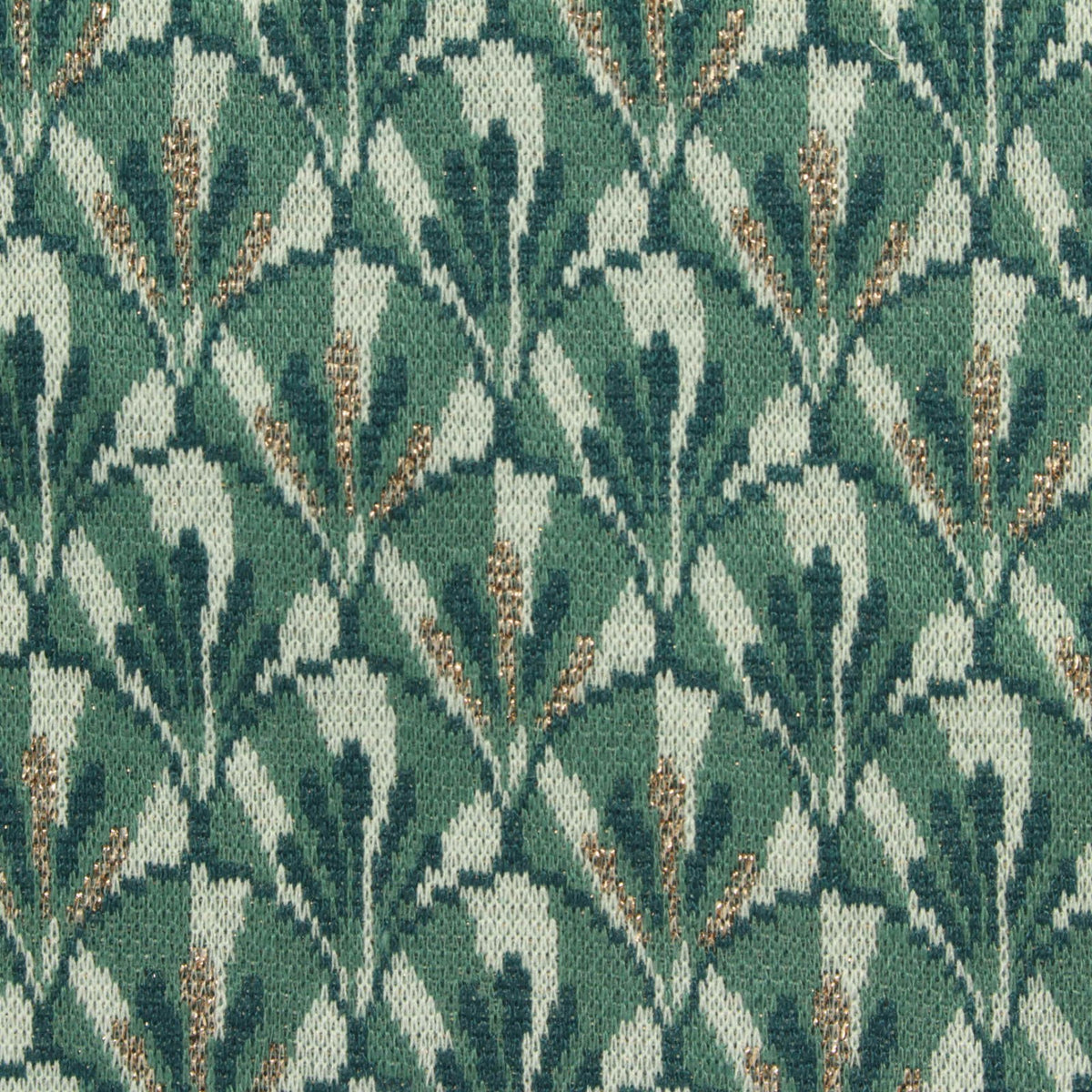Jacquard Polyester Metallic Stretch Knit Fabric, 275 gsm, 160 cm — Green