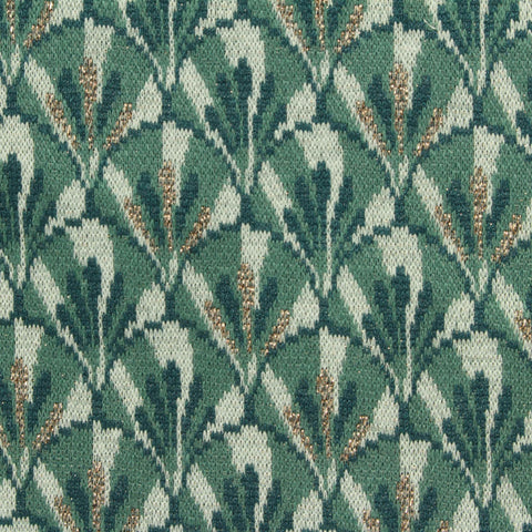 Jacquard Polyester Metallic Stretch Knit Fabric, 275 gsm, 160 cm — Green