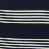 Navy Horizontal-Stripe Jersey Knit, Viscose