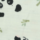 Animal Print Polyester Stretch Chunky Knit Fabric, 180 gsm — White