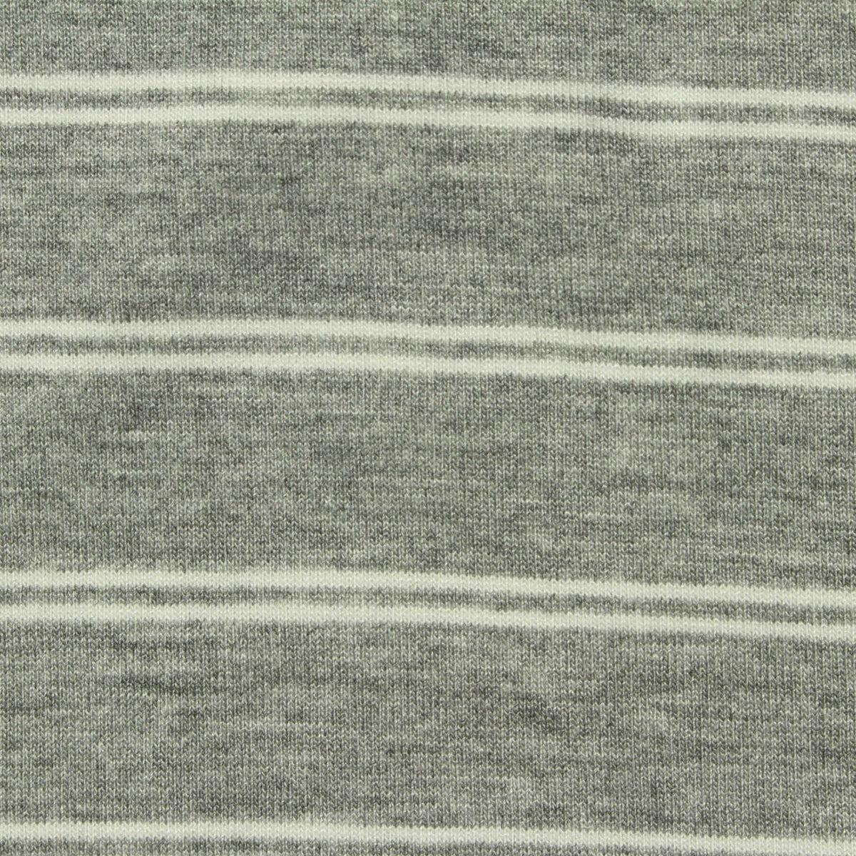 White Horizontal-Stripe Jersey Knit, Polyester, 190 gsm, 153 cm