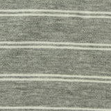 White Horizontal-Stripe Jersey Knit, Polyester