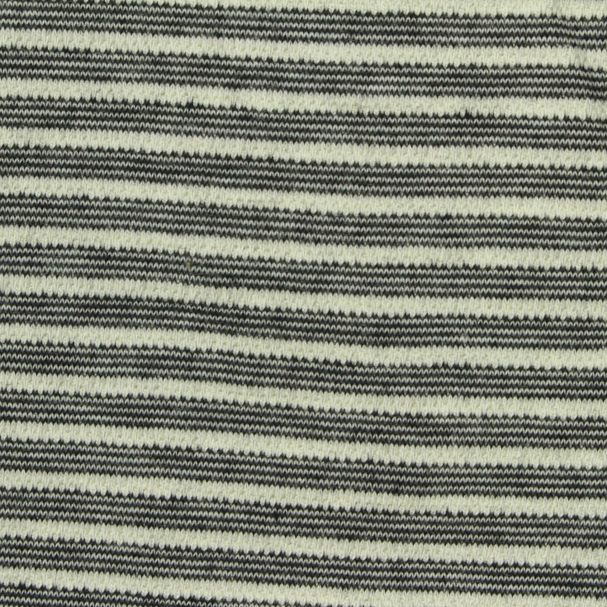 Black Horizontal-Stripe Jersey Knit, Cotton-Poly, 170 gsm