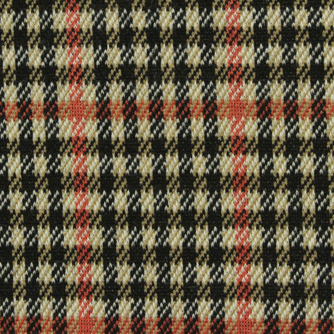 Black Houndstooth Jacquard, Poly-Viscose, 307 gsm
