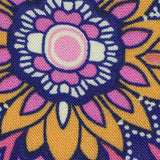 Purple Bold-Floral Knit, Viscose — texture