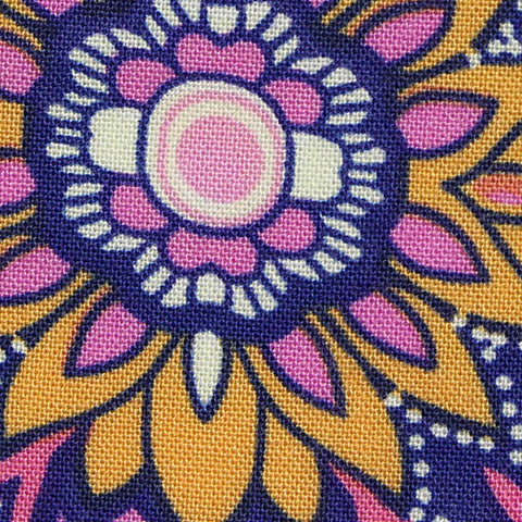 Purple Bold-Floral Knit, Viscose