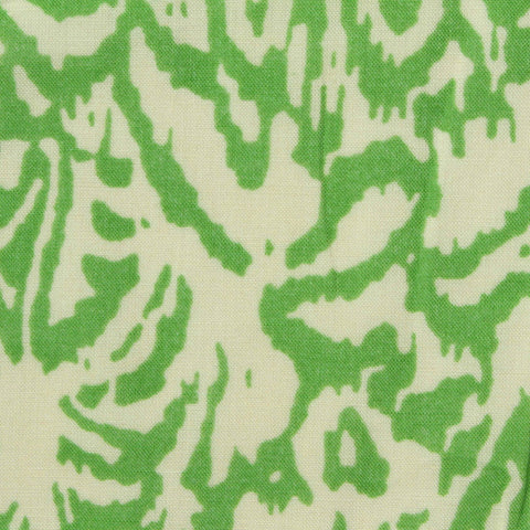 Green Abstract Voile, Cotton