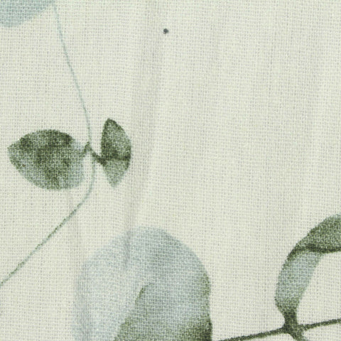 Green Leaves Woven, Viscose-Linen, 180 gsm