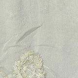 White Floral Woven, Viscose — texture