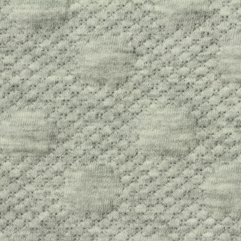 Jacquard Polyester Stretch Knit Fabric, 320 gsm, 165 cm — Grey