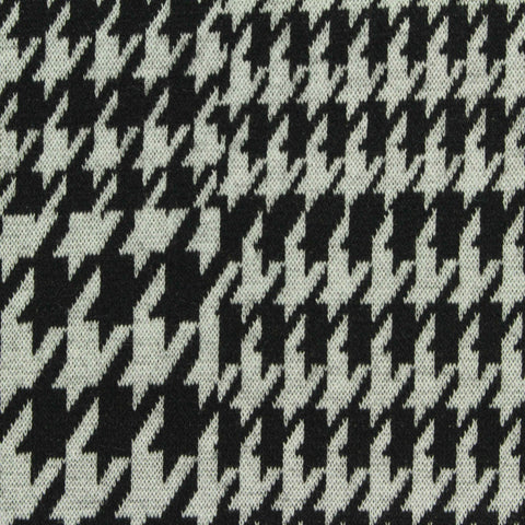 Black Houndstooth Jacquard, Poly-Viscose, 280 gsm, 160 cm, ref EF-246185