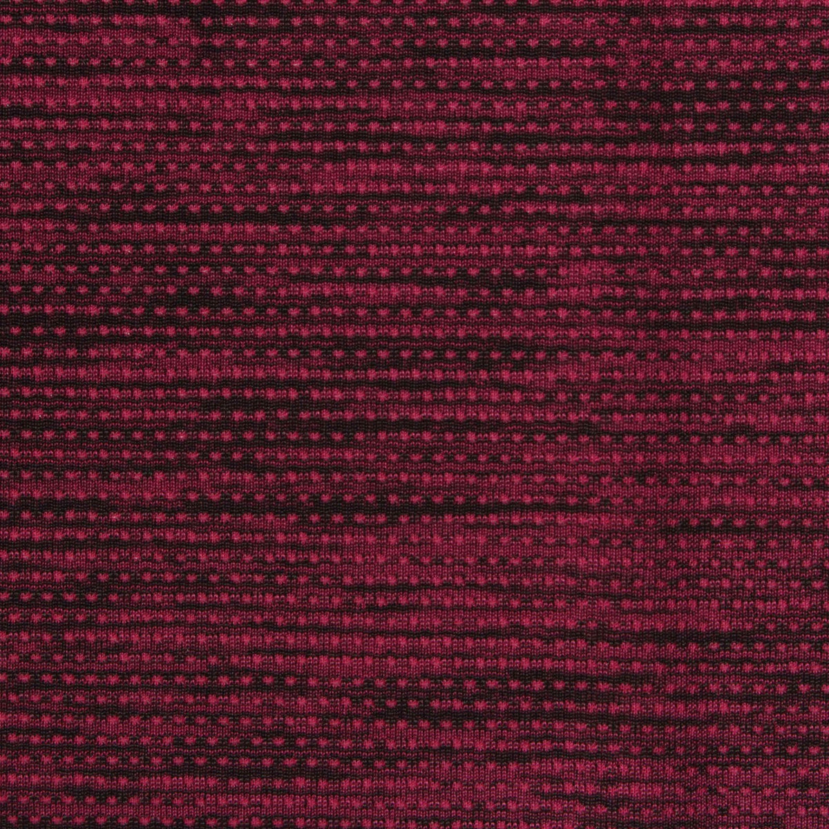 Maroon Horizontal-Stripe Knit, Polyester, 170 gsm