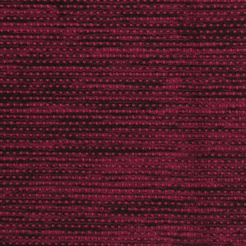 Maroon Horizontal-Stripe Knit, Polyester, 170 gsm