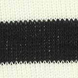 Black Horizontal-Stripe Chunky Knit, Poly-Viscose — texture